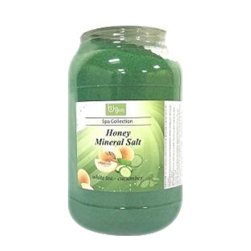 Be Beauty Spa Collection, Honey Mineral Salt, CSAL107, White Tea n Cucumber, 1Gallon KK0511 